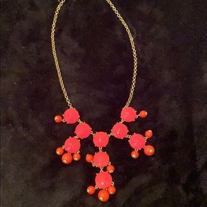 Pink J Crew Bobble Statement Necklace